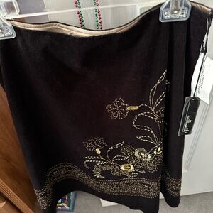 New with tags ladies black velvet skirt